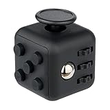 Yeefunjoy Fidget Toy Cube Anti Stess Würfel Stresswürfel Spielzeug zum Stressaubbau bei Nervösität für alle Altersklassen in Schwarz, kleines Geschenk für Männer Frauen Kinder