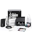 InoKraft Airbrush-Set mit Kompressor 1/6 HP leiser Luftkompressor, Airbrushpistole 3 Düsen (0,2, 0,3 & 0,5 mm) Schlauch, Halter & Anleitung, Airbrush für Modellbemalung, Geschenk für Kinder 4 Farben