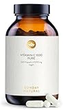 SUNDAY NATURAL® Pure Vitamin C Hochdosiert – Reines Vitamin C 1000mg pro Kapsel – Hochwertige Ascorbinsäure mit ≥ 99 % Reinheit - 240 vegane Kapseln – Laborgeprüft, ohne weitere Zusätze