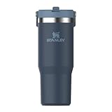 Stanley Flip Straw Tumbler 1.0 Trinkflasche Mit Strohhalm 0.89L - Thermosflasche Hält 12+ Stunden Kalt - Spülmaschinenfest - Sportflasche - Wasserflasche BPA Frei - Navy
