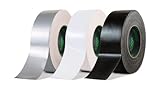 RODOPI Panzertape FixGrip 50mm x 50m Gewebeband Silber Schwarz Weiß Panzerband extra stark Gewebeklebeband Stärke 0,15mm Gaffa Tape Duct Tape wasserfest (1 Rolle, Silber)