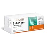 Baldrian-ratiopharm überzogene Tablette: Wirkt beruhigend bei leichter nervöser Anspannung und Schlafstörungen. Mit dem Trockenextrakt aus der Baldrianwurzel. 60 Tabletten