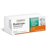 Baldrian-ratiopharm überzogene Tablette: Wirkt beruhigend bei leichter nervöser Anspannung und Schlafstörungen. Mit dem Trockenextrakt aus der Baldrianwurzel. 60 Tabletten