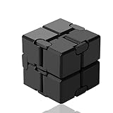Funxim Infinity Cube, Unendlicher Würfel Spielzeug, Unendlicher Flip Würfel Dekompression Spielzeug, Tötungs Zeit Zappeln Spielwaren Stressabbau Würfel Schwarz