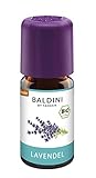 Baldini - Lavendelöl Bio, 100% Naturreines Ätherisches Bio Lavendel Öl Fein Aus Frankreich, Bio Aroma, 5 ml (1er Pack)