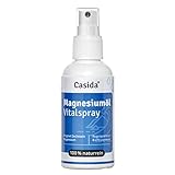 CASIDA ® Magnesiumöl Vitalspray Zechstein - in praktischer 100 ml Sprühflasche - aus der Apotheke - ideal für eine Massage nach dem Sport - Magnesium Spray zum Auftragen auf die Haut