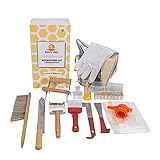 Honey Lake Imkerbedarf Bienenraucher-Starter-Set, 16-teiliges Bienenhaltungs-Starter-Set, Bienenhaltungszubehör, Alles für Imker, einschließlich verschiedener Arten von Imkereiwerkzeugen
