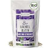 Bio Lavendelblüten getrocknet 100 Gramm - Lavendel Tee I 100% natürlich aus Biologischem Anbau by KLUIZ TEA