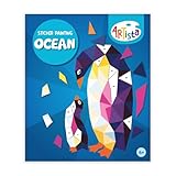 ARTISTA 9342965 Sticker-Painting-Buch Ocean, Stickern-nach-Zahlen, 6 Motivvorlagen inkl. Aufkleber, Mosaik Stickerbuch, Bastelset für Kinder ab 6 Jahren