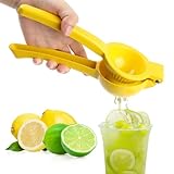 JOPHEK Zitronenpresse Handpresse, Zitronenpresse in Premium, Zitruspresse Manuell, Schweres Saftpresse Manuell, 7cm Durchmesser Lemon Squeezer für Küche, Bar, Restaurant, Spülmaschinenfest - Gelb