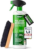 PRINOX® Profi Polsterreiniger 500ml für Sofa, Auto, Sessel & Couch inkl. Bürste - Textilreiniger Konzentrat & Autositz Reiniger für alle Polstermöbel - Fleckenentferner Sofa aus Deutschland