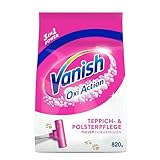 Vanish Oxi Action Polster- und Teppichreiniger Pulver – 1 x 820 g - Großflächen Reinigungsmittel für Teppiche und Polster gegen Schmutz, schlechten Geruch und Staub