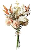 YELIKIT Kunstblumen Künstliche Pflanzen Blumen Deko Hortensien Seide Blumenarrangements für Zuhause Blumenstrauß Hochzeit Garten Festival Dekor (Champagner)