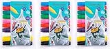 Jamasia 999202-2 Textilmarker Sets 3x 10er zum Bemalen von Stoff, 30 Stoffmalstifte im Etui, Textilstifte mit Strichstärke von 2 bis 5 mm, 30 Textilmalstifte in 10 verschiedenen Farben