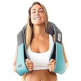 Shiatsu Rücken-, Schulter- und Nackenmassagegerät mit Wärme - Deep Tissue 3D Knetkissenmassagegerät für Nacken, Rücken, Schultern, Füße, Beine - elektrische Ganzkörpermassage - zu Hause und im Auto