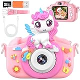 BABECTOY Kinder Kamera, 2.0”Display Wiederaufladbarkeit Digitalkamera Kinder, Geschenke für 6 7 8 9 10 11Jahre mädchen, 1080PHD AntiDrop Fotoapparat für Geburtstagsgeschenk WeihnachtenSpielzeug