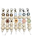 Dinala Schlüsselanhänger selber machen Set - schöne Schlüsselanhänger basteln - mit eleganten Anhängern und Perlen - Schlüsselanhänger DIY - einzigartig gestalten (schlicht)