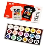 Krevo Art Stoffmalfarben Textilfarben Waschfest | Set aus 18 x 20ml Stofffarben in Fläschchen | Zum Bemalen von verschiedenen Textilien