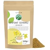 Alpi Nature Senfsaat schwarz gemahlen 200g, Senfkörner schwarz gemahlen, Senfpulver, Senfsaat gemahlen