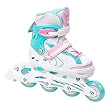 Raven Lia Kinder Inlineskates Einstellbar, mit Leuchtring LED 27-30 (21,5cm - 24cm)