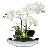 Kunstblumen Orchideen Künstliche Phalaenopsis Bonsai Kunstblumen wie Echt im Topf Künstliche Blumen Deko für Wohnzimmer Badezimmer Tisch Dekoration, Höhe 38CM
