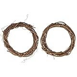 Ideen mit Herz Rattan-Kränze | Mini-Kränze | Ostern | Weihnachten | Weidenkränze | innen: Ø 7cm, außen: Ø 10 cm | 2 Stück