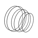 Worown 6 Stück (20, 25 & 30 cm) Metallringe zum Basteln, Schwarz Metallring, Deko Ringe zum aufhängen für die Herstellung von Hochzeitskranzdekor und Wandbehang