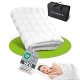 Juskys Gewichtsdecke/Anti-Stress-Therapiedecke 135x200 — beschwert, Glasperlen, Baumwolle & Mikrofaser, für Erwachsene mit Schlafproblemen — 9 kg