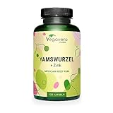 Yamswurzel Kapseln | 1.000 mg Mexican Wild Yam Extrakt (20:1) | 200 mg Diosgenin + Zink | 120 Stück | Laborgeprüft | Ohne Zusätze | Deutsche Produktion Vegavero®