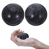 2 Stück Jade Hand Massage Bälle Baoding Bälle Chinesische Akupunkt älle Hand übungs (Schwarz) Gong Kugeln
