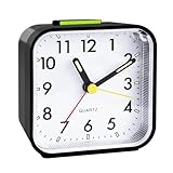 CNMTCCO Wecker,wecker analog ohne Ticken,batteriebetrieben, lauter Alarm,Schlummerfunktion,geräuschloser Betrieb, leuchtendes Display, tragbares Design für Tiefschläfer.