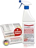 Stoppex Aktiv-Profi Schimmelentferner gegen Schimmel für Wand, Bad und Silikonfugen I Extrastarker, chlorhaltiger Anti Schimmelspray gegen Stockflecken u. Schimmelpilz