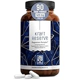 Magnesium Komplex hochdosiert - Komplex mit: Magnesiumcitrat, Bisglycinat, Magnesium Malat und Magnesiumoxid - Vegan - 180 Kapseln