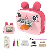 Kinderkamera Sofortbildkamera, CAMCLID Kamera Kinder mit 3 Rollen Thermopapier & 32GB Karte,DigitalKamera & VideoKamera mit 2,4' Bildschirm,Fotokamera Sofortbilder Geschenk für Mädchen Jungen (Rosa)