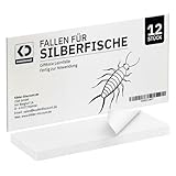 Köder-Discount Silberfischfallen, 12 Stück Klebefallen, Giftfreie Monitoring-Fallen für den Haushalt