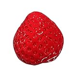 3PC Taba Squishy,Erdbeer Squeeze Spielzeug,antistressball, Fufu Squishy,Stressabbau Fidget Toys für Kinder und Erwachsene 6.5cm (Rot)