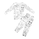 Kinder DIY Set Mal Pyjama selbstgestalten bemalen tragen Spiel Kreativ Hauskleidung Kinder Malbekleidung