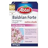 Abtei Baldrian Forte - Baldriantabletten - zur Beruhigung, bei Schlaf- und Einschlafstörungen - pflanzlich - hochdosiert - ohne Gewöhnungseffekt - 30 Dragees
