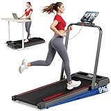 Laufband für Zuhause, VANNECT Walking Pad, 1-12 km/h Klappbares Laufband mit 9% Steigung, Ultra-Leise, LCD-Display, Dreifache Steuerung - Fernbedienung, App, Handlauf-Tasten, Belastbar bis 150 kg