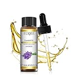 EUQEE Lavendelöl Bio 10ml, 100% Ätherische Öle Lavendel Therapeutischer Qualität Ätherisches Öl, Aromatherapie Ätherische Öle für Diffuser, Massage, Bad