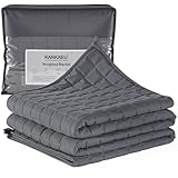 KANKAEU Gewichtsdecke 150x200cm 9kg - Weighted Blanket mit Glasperlen - Für Starke Drucktherapie & Maximale Entspannung - Robuste Schwere Decke, Waschbar & Atmungsaktiv (75-128kg)