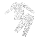 Kinder DIY Set Mal Pyjama selbstgestalten bemalen tragen Kreativ Hauskleidung Kinder Malbekleidung