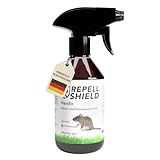RepellShield® Pfefferminzöl Rattenabwehr & Mäuseabwehr Spray -250ml- Mäuse Abwehrmittel zum Mäuse vertreiben - hält Ratten, Mäuse & Nagetiere fern, Nicht färbend, Für drinnen & draußen, Mäuseschreck