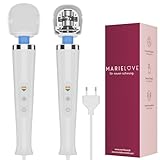 MARIELOVE Magic Wand Massagestab – Kabelgetriebene Hochleistungsmassage | 20 Stufen | Starke Vibration & Flexibler Kopf aus Silikon | Ideal für Muskelentspannung, Nacken-, Rücken- & Ganzkörpermassage