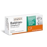 Baldrian-ratiopharm überzogene Tablette: Wirkt beruhigend bei leichter nervöser Anspannung und Schlafstörungen. Mit dem Trockenextrakt aus der Baldrianwurzel. 30 Tabletten