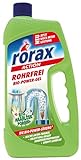 Rorax Rohrfrei Bio-Power-Gel, umweltschonend, sicher für Abflussrohre und Dichtungen, 1000 ml, 1er Pack