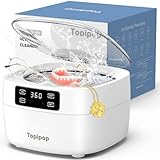 Ultraschallreinigungsgerät, 48000Hz Ultraschallreiniger, 750 ml brillenreinigungsgerät, professionelles Ultrasonic Cleaner zum Reinigen von Brillen, Uhren, Ringen, Rasierklingen (White)