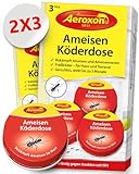Aeroxon – Ameisenköderdose für Innen (6 Dosen)– Ameisenfalle, Ameisen Köderdose Draußen und Innen, Ameisenfallen für Innen, einfache Anwendung