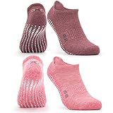 Occulto Damen & Herren Yoga Socken 2-4er Pack (Modell: Mady) 2 Paare | Pink-Rot 39-42