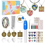johgee Bastelset Kinder Basteln Kinder Schmuck Selber Machen Set, Geschenke für Mädchen, Basteln Armbänder Anhänger Halsketten für Mädchen Geschenke 5-13 Jahre